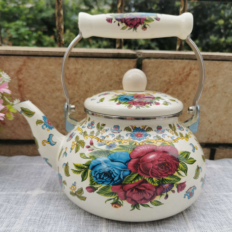 Suministro Directo de fábrica engrosada esmalte 5L tetera esmalte olla hervidor de gas Cocina de Inducción disponibles