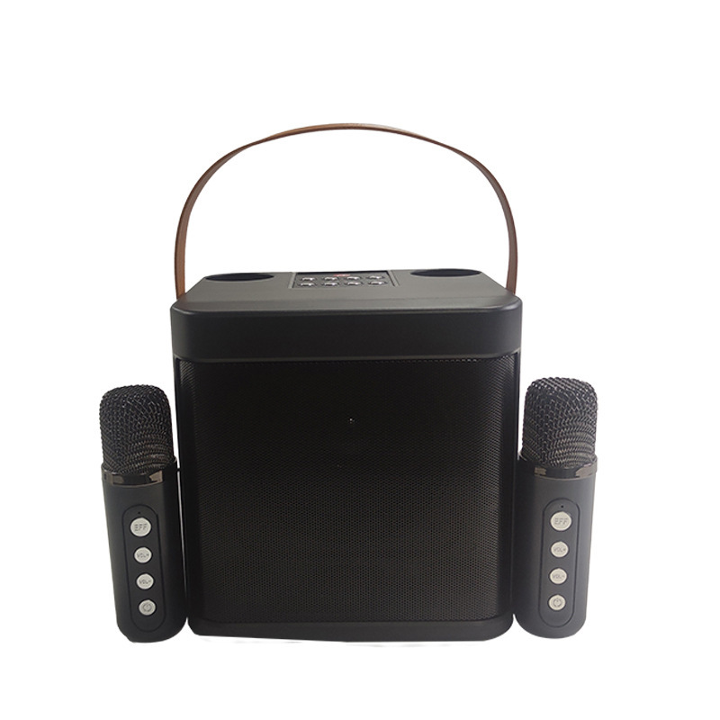 Kd 203携帯bluetoothスピーカー付き家庭KTVデュアルマイク無線マイク携帯電話k歌宝カードオーディオ|undefined