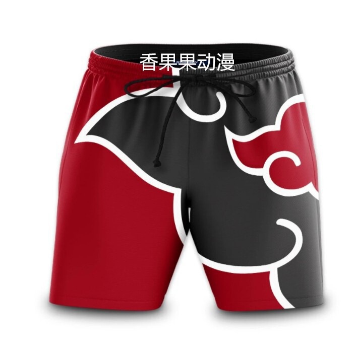 New Naruto Anime Peripheral High-Definition Digital Printed Shorts Loose Casual Beach Shorts