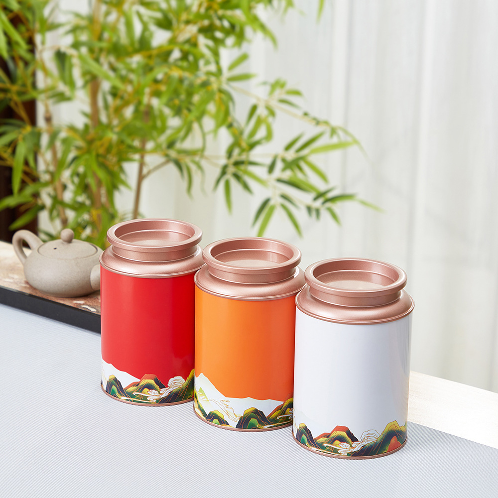 马口铁茶叶罐铁罐茶叶红茶绿茶散装100克密封二两罐小包装茶罐