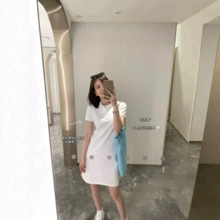 现货新款女士POLO裙 法式连衣裙刺绣正确小马RL简约显瘦套头裙