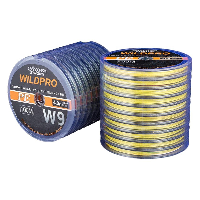 100 m Wild Well 9 Series línea de pesca de caballo fuerte 9 Series línea PE línea principal línea Luya línea de lanzamiento Rod especial de alta potencia línea de pesca