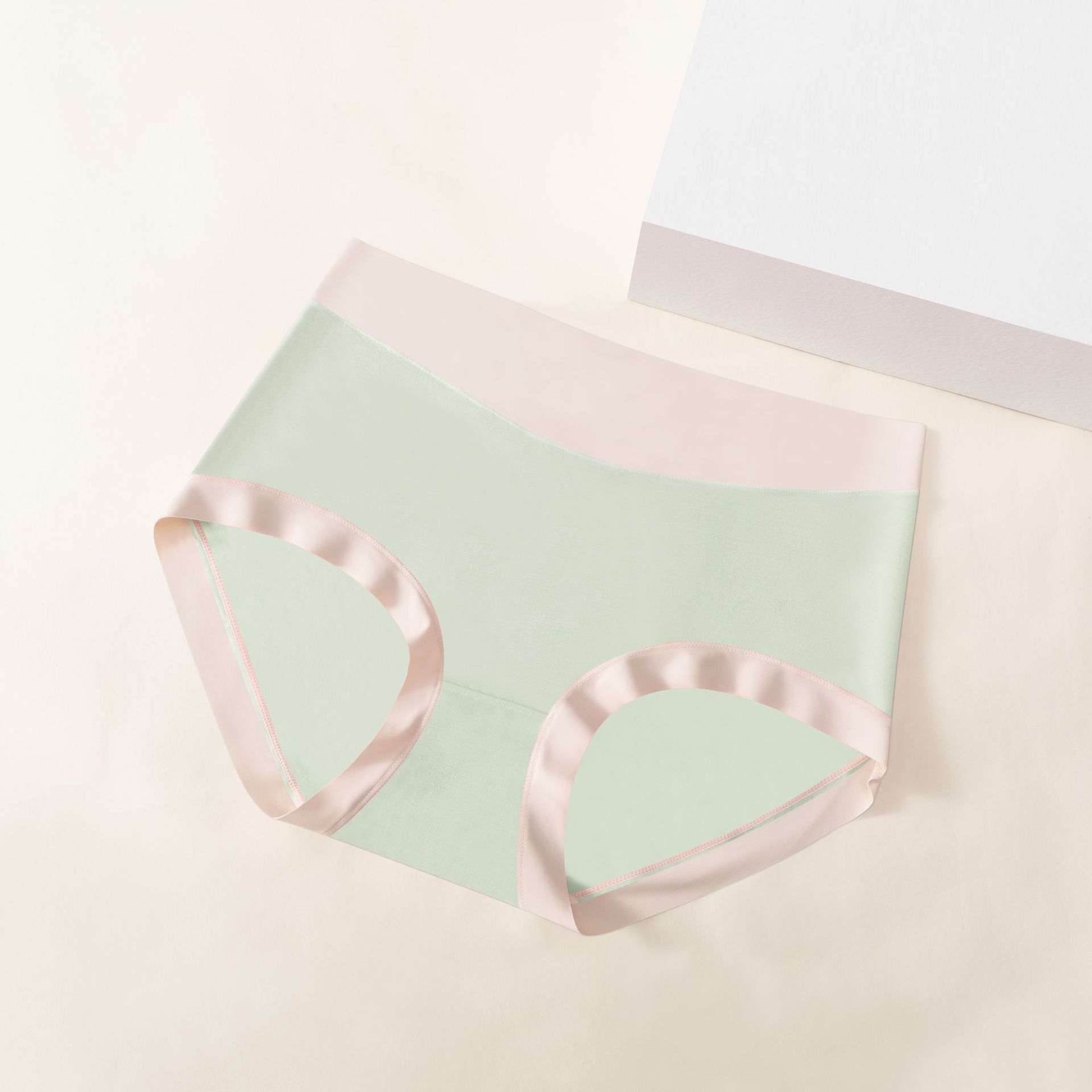 Dulce chica simple ropa interior modal suave elástica desnuda cintura alta vientre contrayendo cadera seda ropa interior antibacteriana