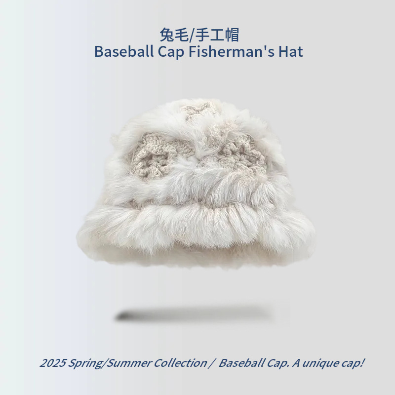 【D142 작은 꽃 양면 토끼털】 베이지