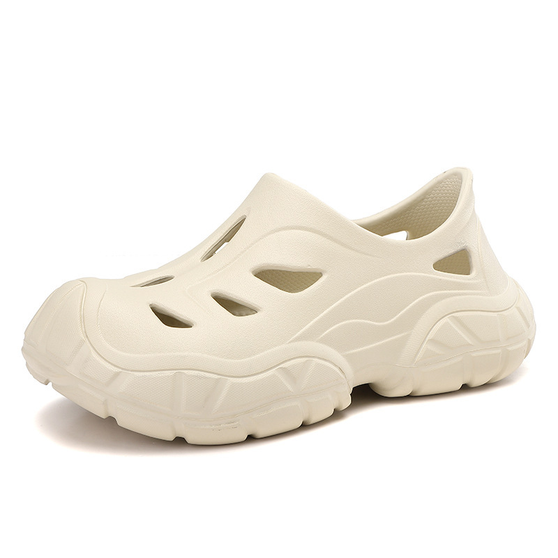 Baotou zapatillas para hombres de verano nuevo estilo de ropa exterior pisar mierda sensación deportiva juvenil agujero conducir sandálias de playa de tamaño grande