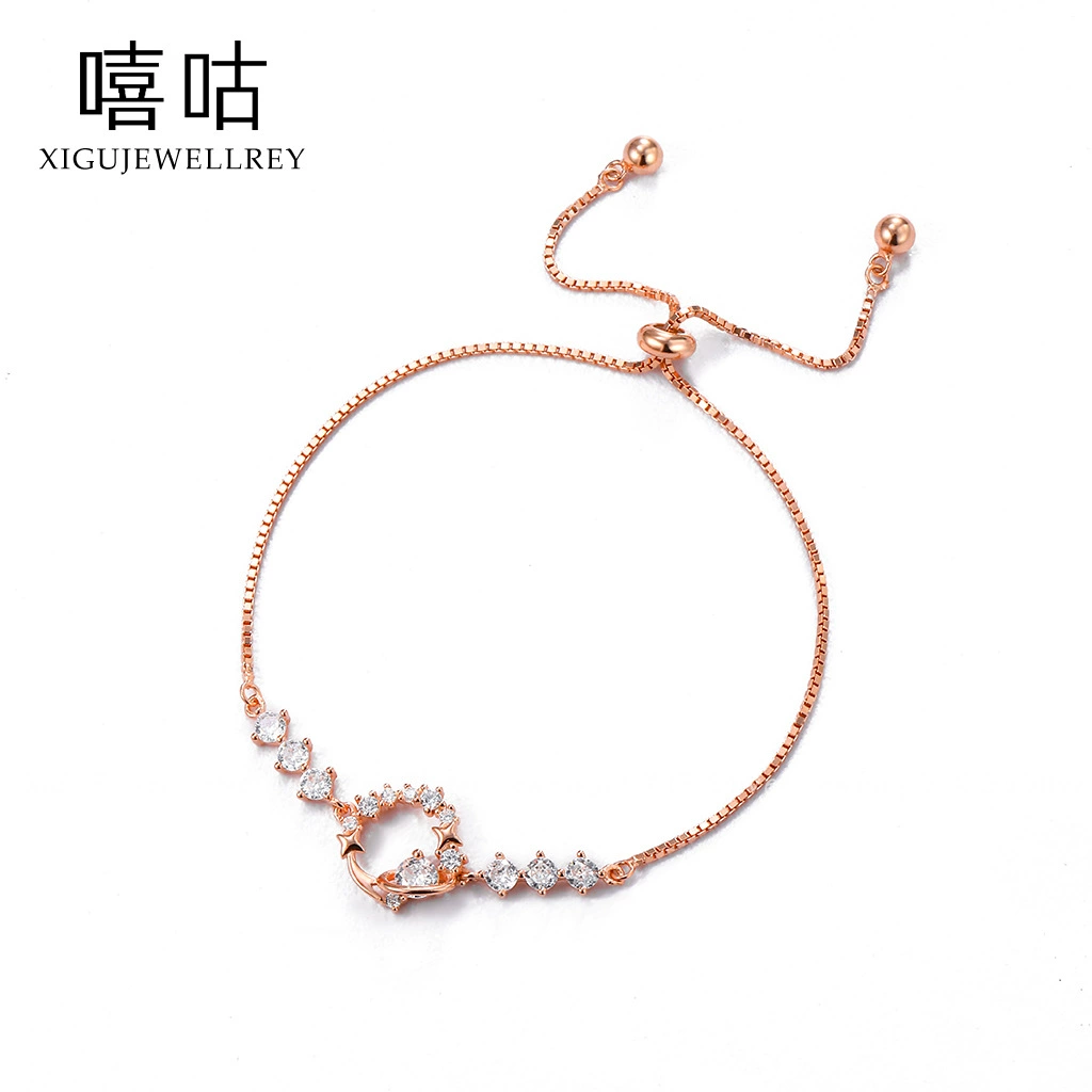 H0145 S925 Серебро Планета Zircon браслет звезда тянущий новый аксессуар для рук темперамент ниша премиум