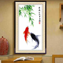 印花十字绣客厅线绣年年有余简单新手款小幅新款卧室书房系列简约