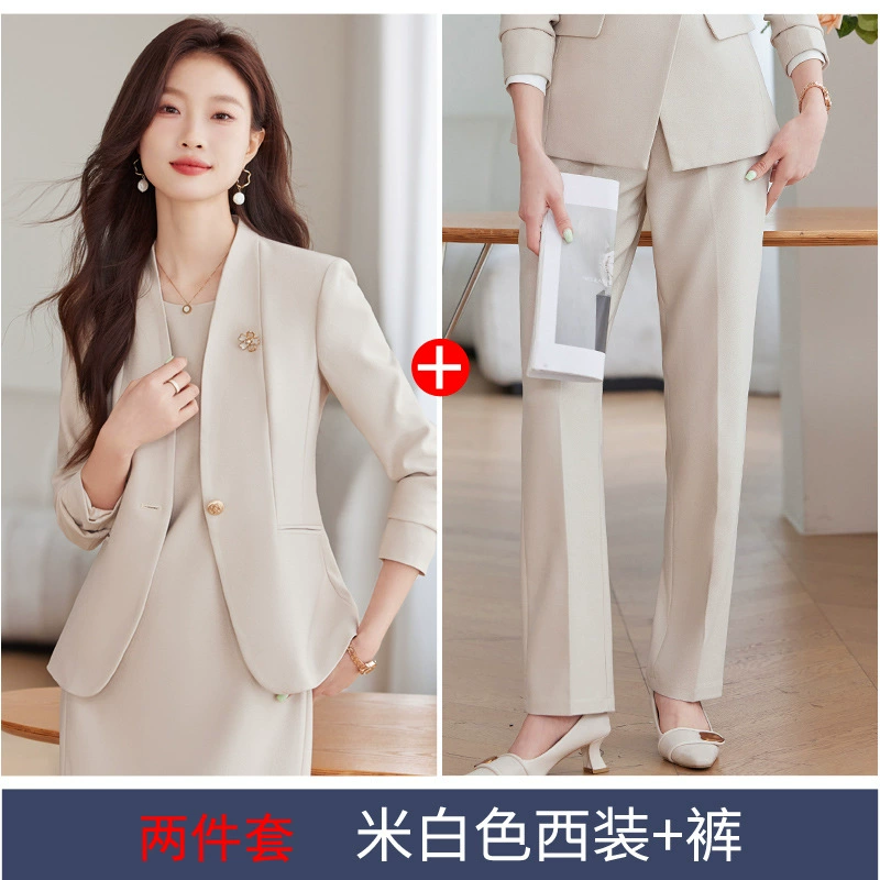 Autumn classic suit, skirt, artificial jacket for work, high-end