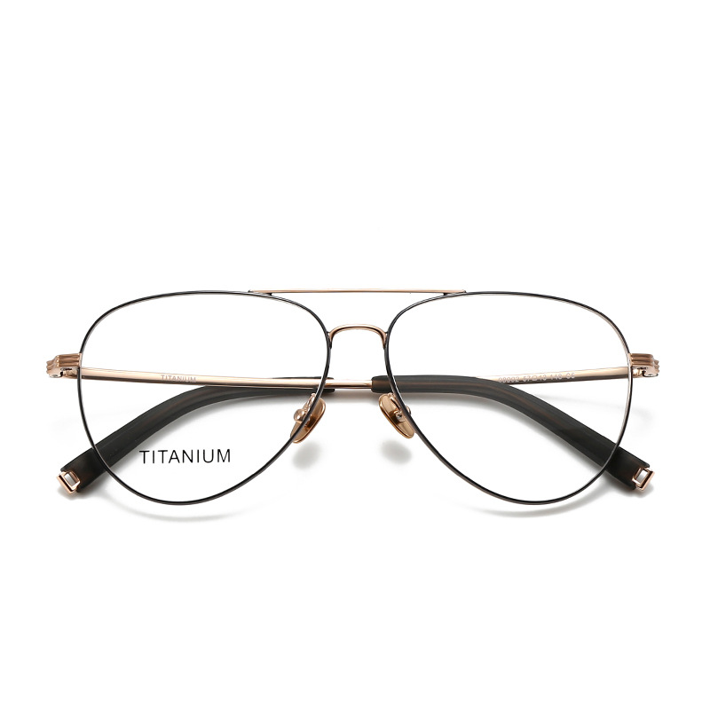 STUDIOMUKU gafas de madera clásica estilo de escuela retener retro doble haz marco de gafas de titanio puro marco de gafas