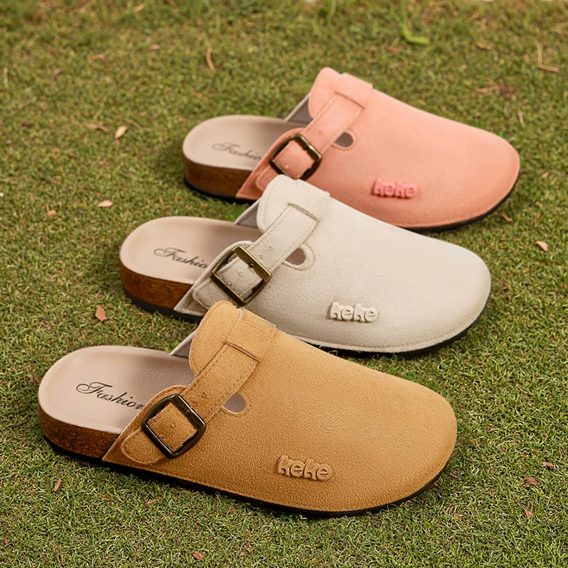2025 новый трансграничный большой размер Baken Baotou полутолщенные мультяшные сандалии женские летние носить круглые полутолщенные ленивые туфли