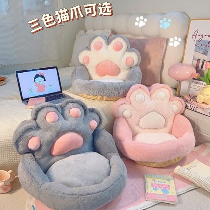 Garras de gato perezoso pequeño sofá decoración del dormitorio de tatami mujer silla individual ventana flotante humana cojín de dibujos animados