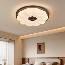 2025新款中古风卧室吸顶灯复古南瓜主卧儿童房全光谱护眼吸顶灯