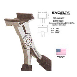 EXCELTA 505-20-US-ST -五星5.0英寸的聚甲醛树脂IC处理钳