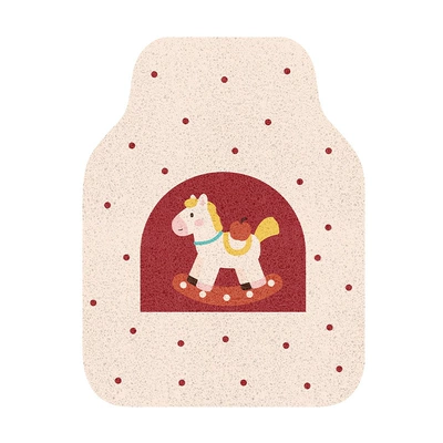 Universal Foot Pad: Single Piece, Special Protective Mat for - wave-dot-rocking-horse-front-floor-mats