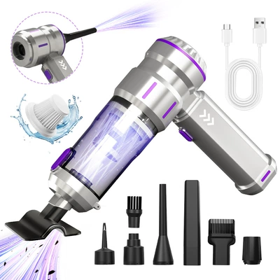 Wireless Car Vacuum Cleaner with Super Strong Suction, Dual-Use for Home and Car, Blowing and Suction Integrated, Handheld Vacuum Cleaner with One-Touch Emptying (Tozsoranlar) - brushless-motor-high-suction-car-vacuum-cleaner