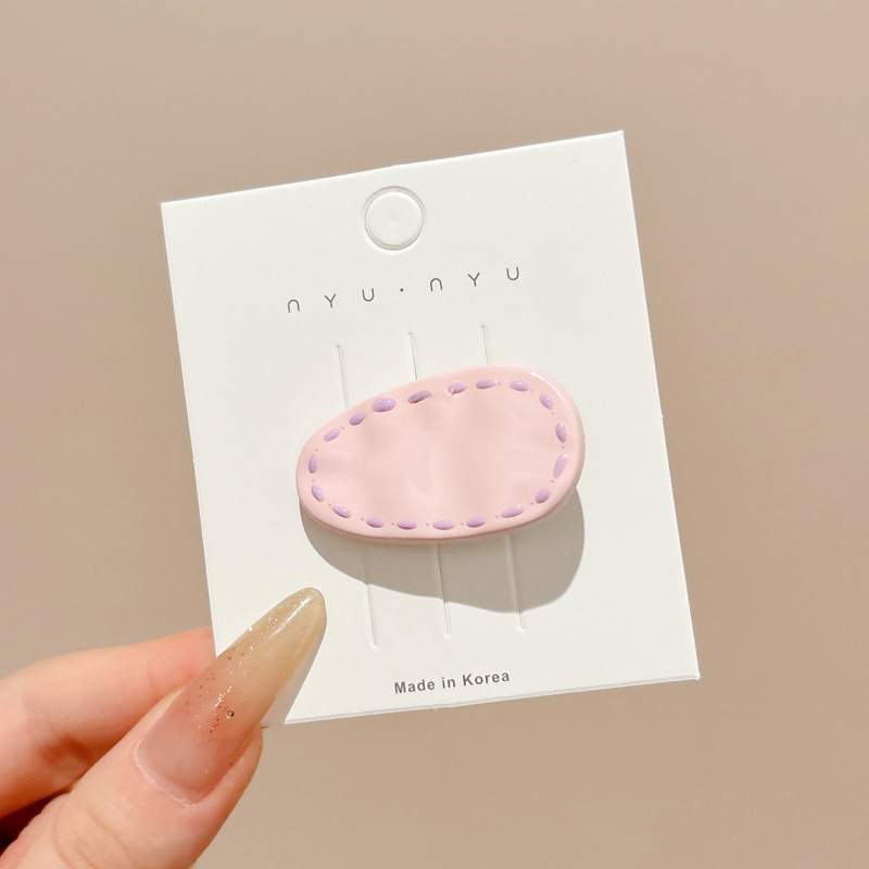 Clip de cabello de flor de leopardo para mujeres clip de cabello de alto nivel frente clip de frangeo 2025 nuevo clip lateral clip de cabello toque