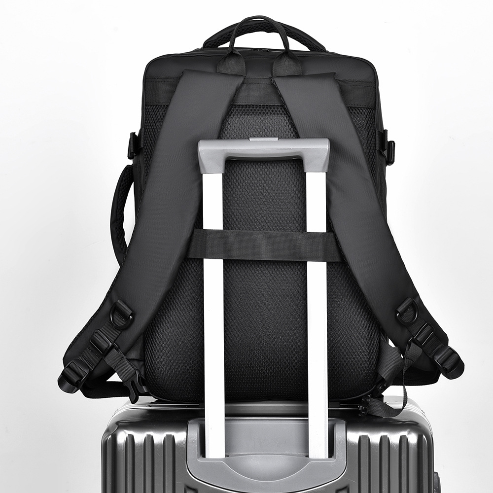 Mochila simple expandible 2025 bolsa de viaje portátil de gran capacidad bolsa de computadora de negocios de 17 pulgadas mochila de embarque