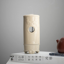 平步青云定窑陶瓷线香炉仿古创意客厅摆件沉香禅意香薰炉家用香筒