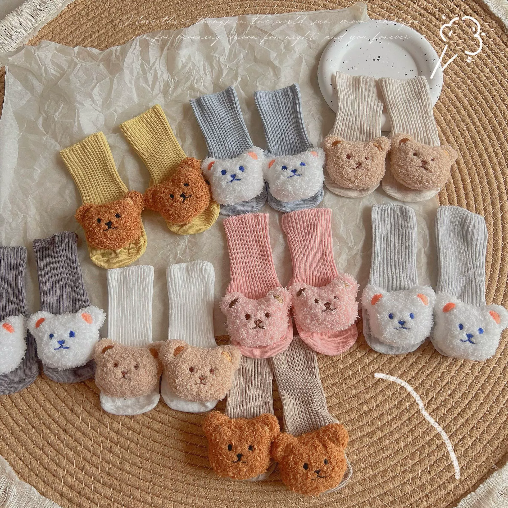 Брендовые детские куклы, мультяшные носки с коленями, новая коллекция, средней длины, оптом