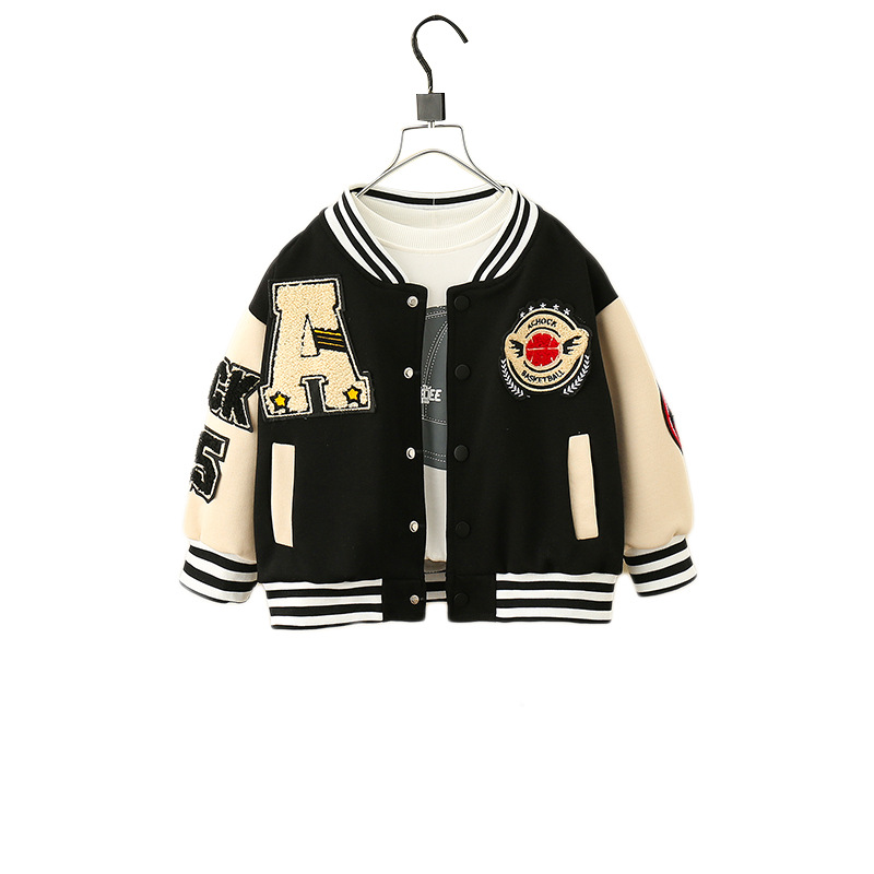 Boys' A-line Labeled Baseball Jersey 2024 Spring and Autumn New Korean Edition Children's Fashion Brand Coat Baby_voghion.com