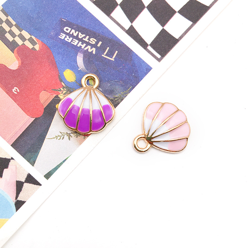3g Weight Pendant Jewelry Making Type DIY Jewelry Accessories Classification 1 Piece Quantity Alloy Material Shell Pattern Enamel, Plating Design Cartoon Style Style 1 Piece Alloy Shell Pendant 5