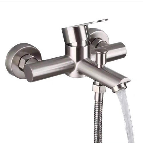 304 stainless steel shower faucet bathroom concealed triple bathtub hot and cold faucet mixing valve shower set