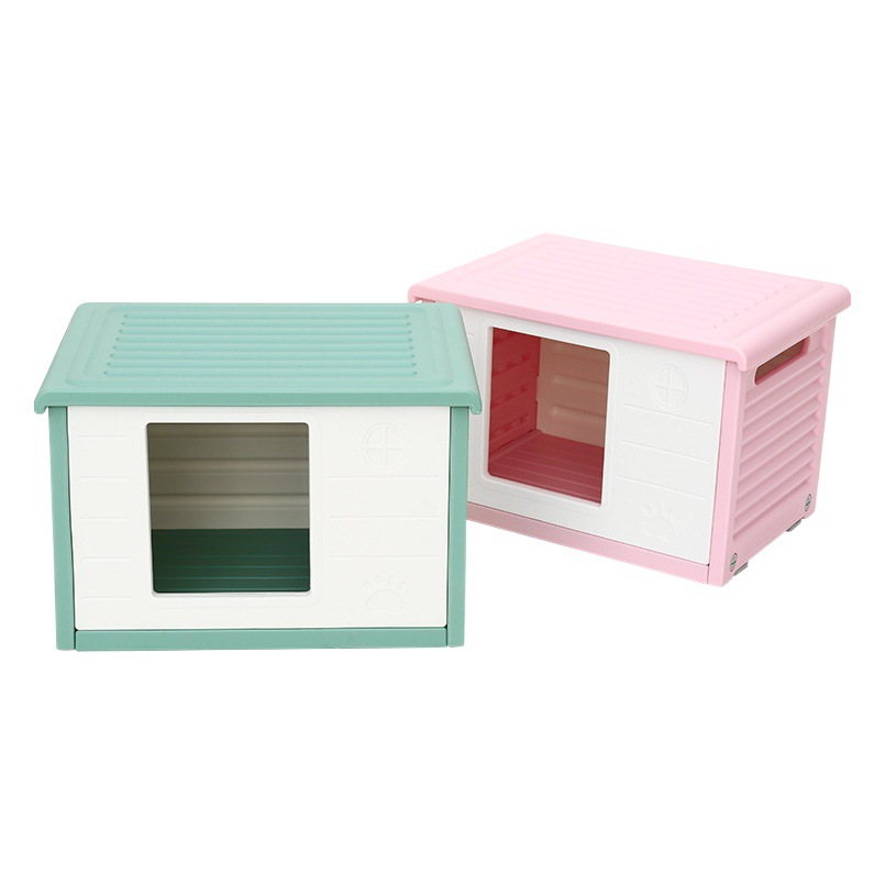 Nido de gato cuatro estaciones Universal Casa de perro pequeña Casa de perro Al Aire Libre cerrado gato casa a prueba de lluvia gato callejero al aire libre Nido verano