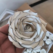 手工描边香皂花花头批发肥皂花玫瑰花头五层韩式描边香皂花母亲节