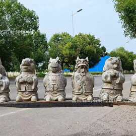青石石雕雕塑十二生肖动物公园石雕摆件小区园林景观雕塑摆件