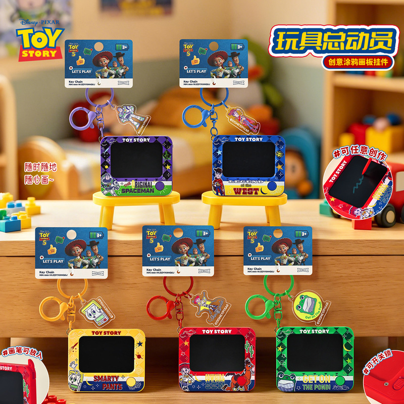 Authentic Disney Toy Story 5 Drawing Board Keychain Bag Pendant Decoration Kidsren's Toys Gift Wholesale