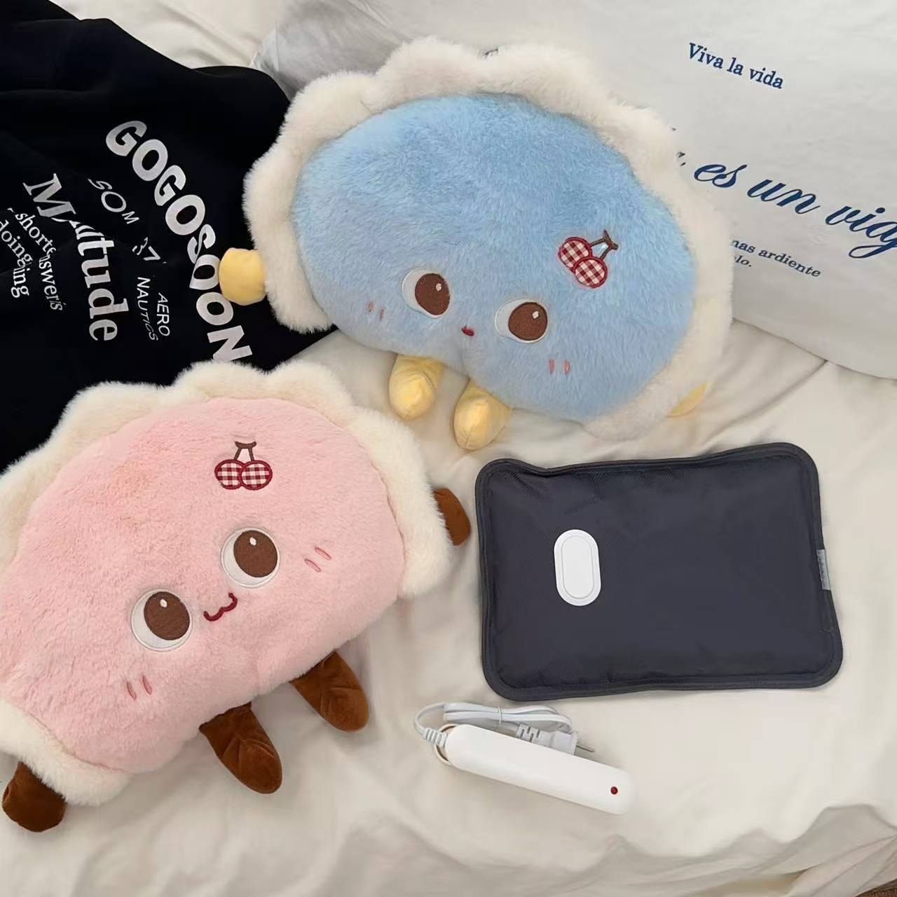 Cute Cartoon Dumpling-shaped Bottle, No Need Fill With Water, Rechargeable, Explosion-proof Electric Hot Water Bottle For Girls To_maomaolike.com
