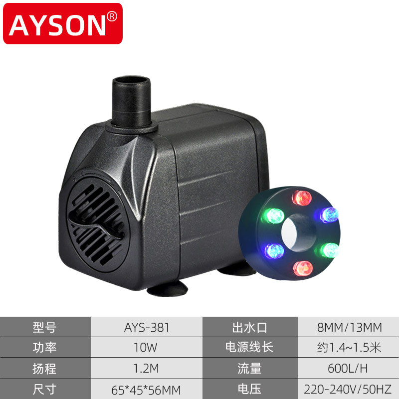2.5W-60W LED Ceramic Sculpture Fountain Water Pump 7