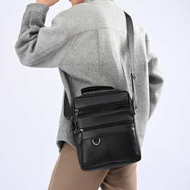 男士休闲牛皮背包多层手提单肩男款商务斜挎包真皮韩版大容量批发