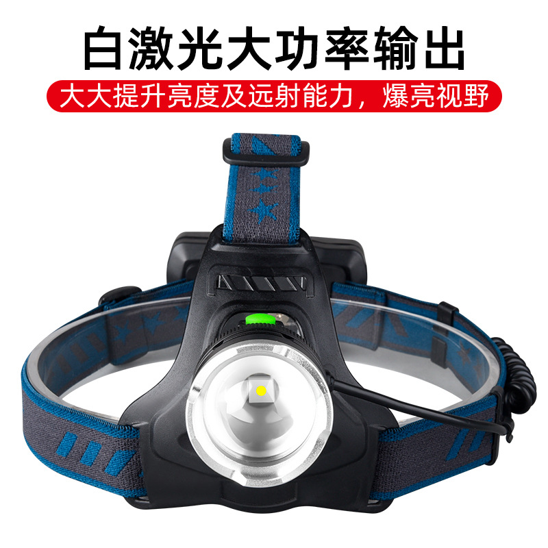 Transfronterizo nuevo al aire libre fuerte luz faro multi-función Zoom noche pesca luz al aire libre impermeable iluminación super largo alcance faro