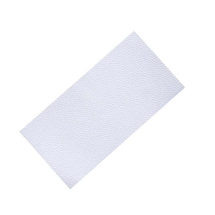 Los fabricantes suministran el subsidio de reparación de cuero de color autoadhesivo completo PU Litchi grano Road pegatinas sofá cojín agujero parche pegatinas