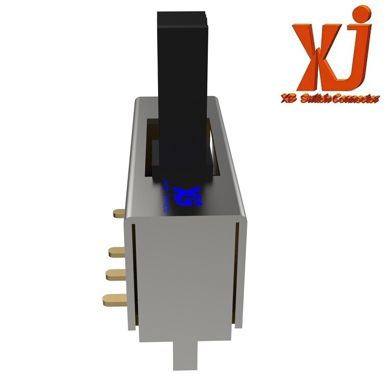 1P3T拨动滑动开关 单极3档波动开关3脚弯脚 直滑拨动开关 行程4mm