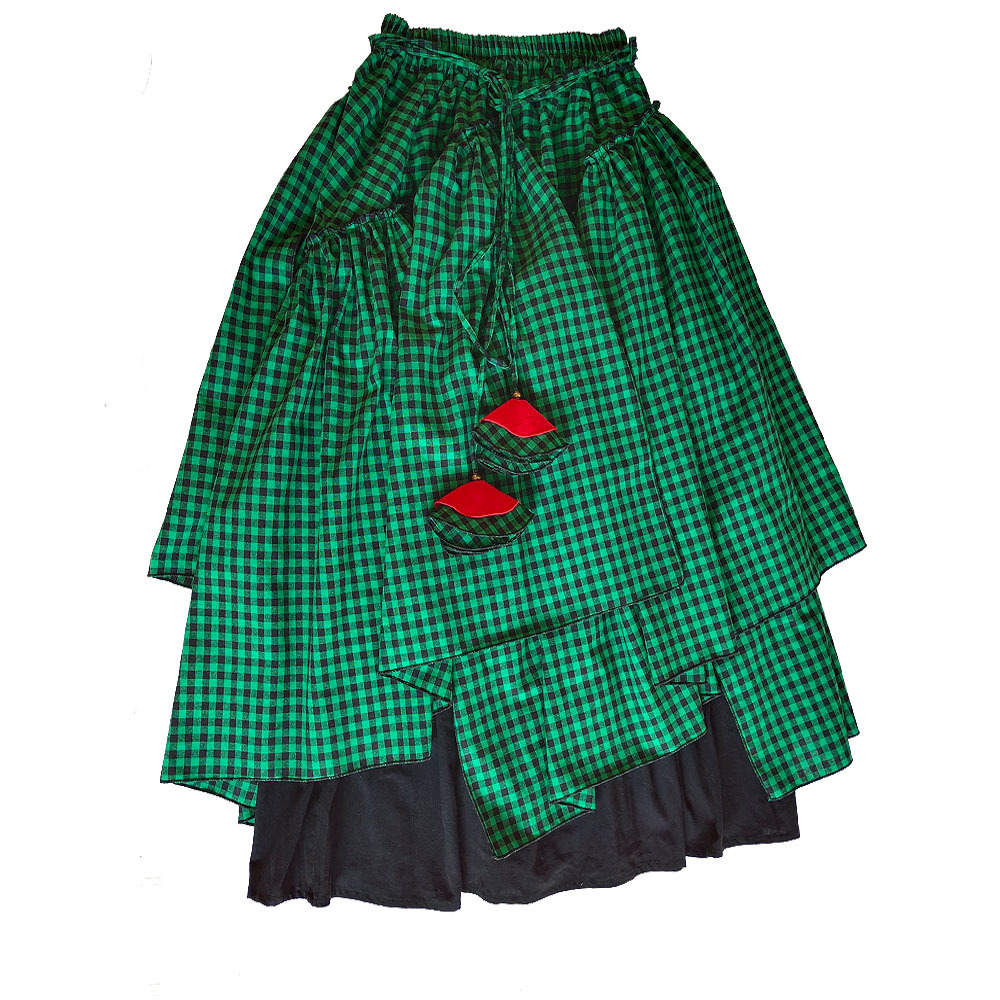 TIYIHAILEY-Women's Plaid Irregular Skirts, Long Maxi, Elastic Waist, Cotton Linen, Chinese Style, S-2XL, Autumn, New 2026