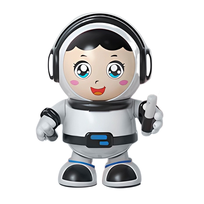Nuevo baile eléctrico Spaceman pequeño pato lindo música baile ligero columpio muñeca eléctrica juguetes educativos para niños