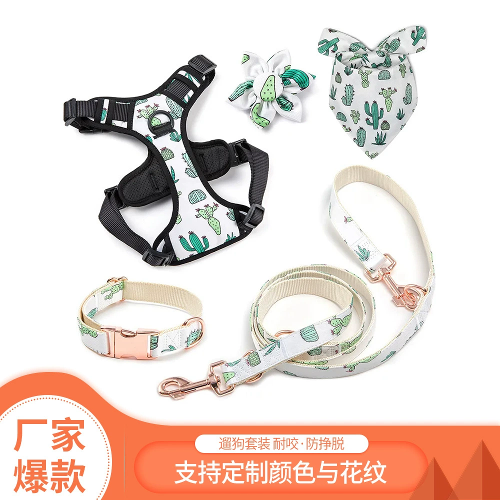 2023 Весна и лето новые производители в наличии ошейник для собак из сплава пряжка Тяговый веревочный ошейник слюны полотенце костюм