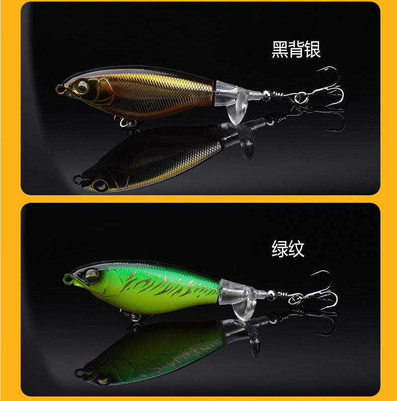 2 PCS Whopper Plopper Fishing Lures Hard Minnow Baits Bass Trout Fresh Water Fishing Lure