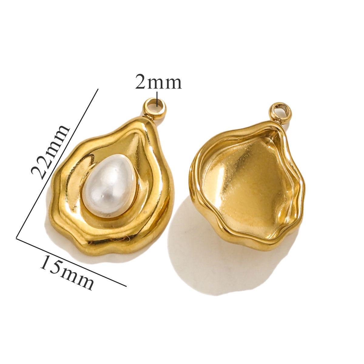 Acero inoxidable estilo francés nicho de diseño sol perla colgante colgante DIY colgante pendiente