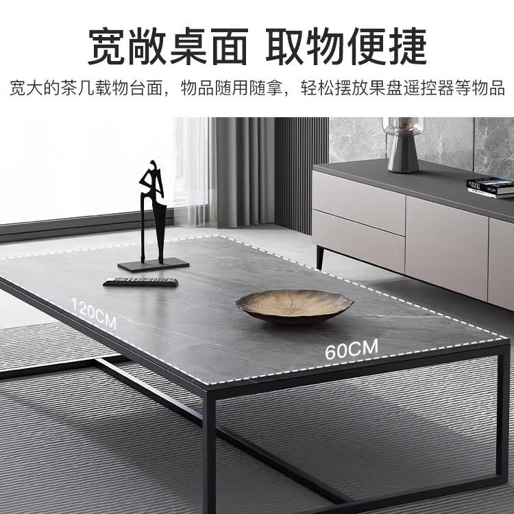 Mesa de té de hierro forjado sala de estar doméstica simple moderna pequeña sala de alquiler de mesa de té oficina 2023 nuevo lujo ligero