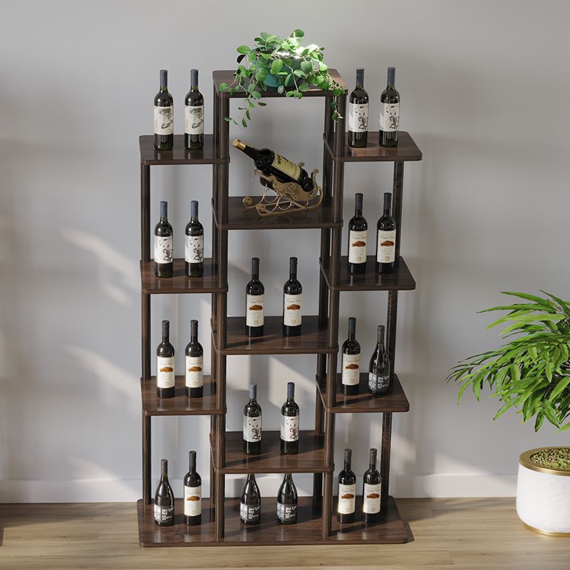 Multi-Layer Floor-Standing Wine Cabinet Display Cabinet Modern Simple Internet Celebrity Wine Cabinet Chinese Solid Wood Home Wall Storage Rack Living Room