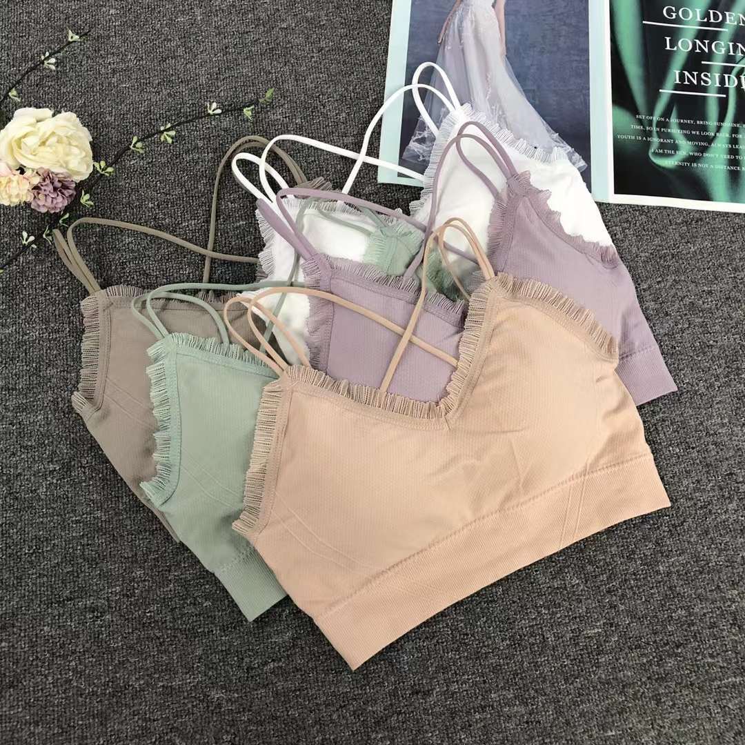Nuevo chaleco sin costuras de alta elasticidad de alta calidad de dama sin anillo de acero bra de yoga ropa interior deportiva mujer al por mayor