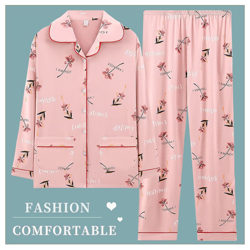 Pijama de algodón femenino primavera y otoño cardigan de manga larga 2024 nuevo conjunto de ropa de hogar de madres de alta calidad