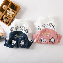 新品秋冬加绒宠物四脚衣猫咪约克夏比熊博美雪纳瑞狗狗小型犬衣服