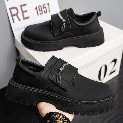 2025 Summer New Trendy Matchable Men's Casual Leather Shoes Youth British Matchable Fashion Trendy Men's Sneakers