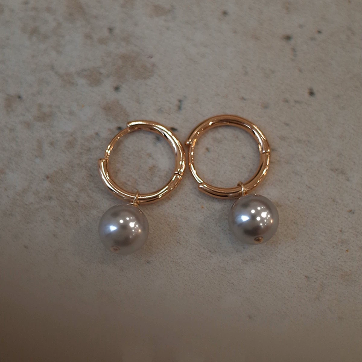 Earrings from pearl, small design ear clips, silver 925 sample