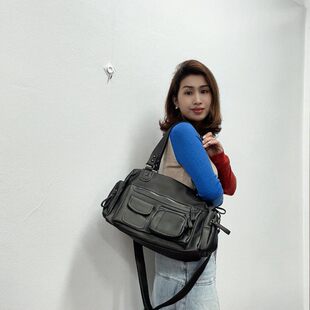 Underarm bag, one-shoulder bag with zipper, capacious handheld purse