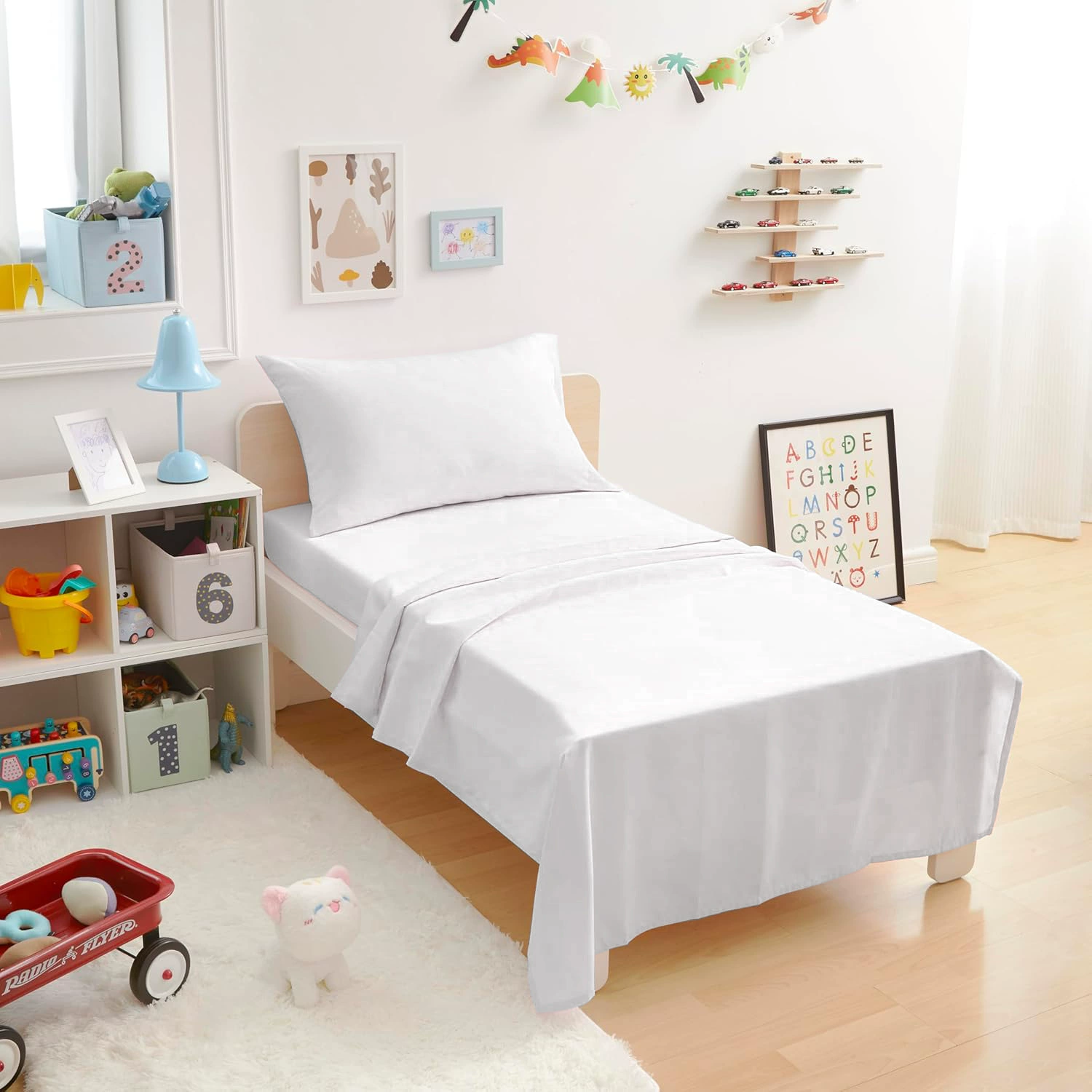 Простыня для раннего возраста, наволочка, комплект для детской кроватки, 3 предмета, постельное бельё